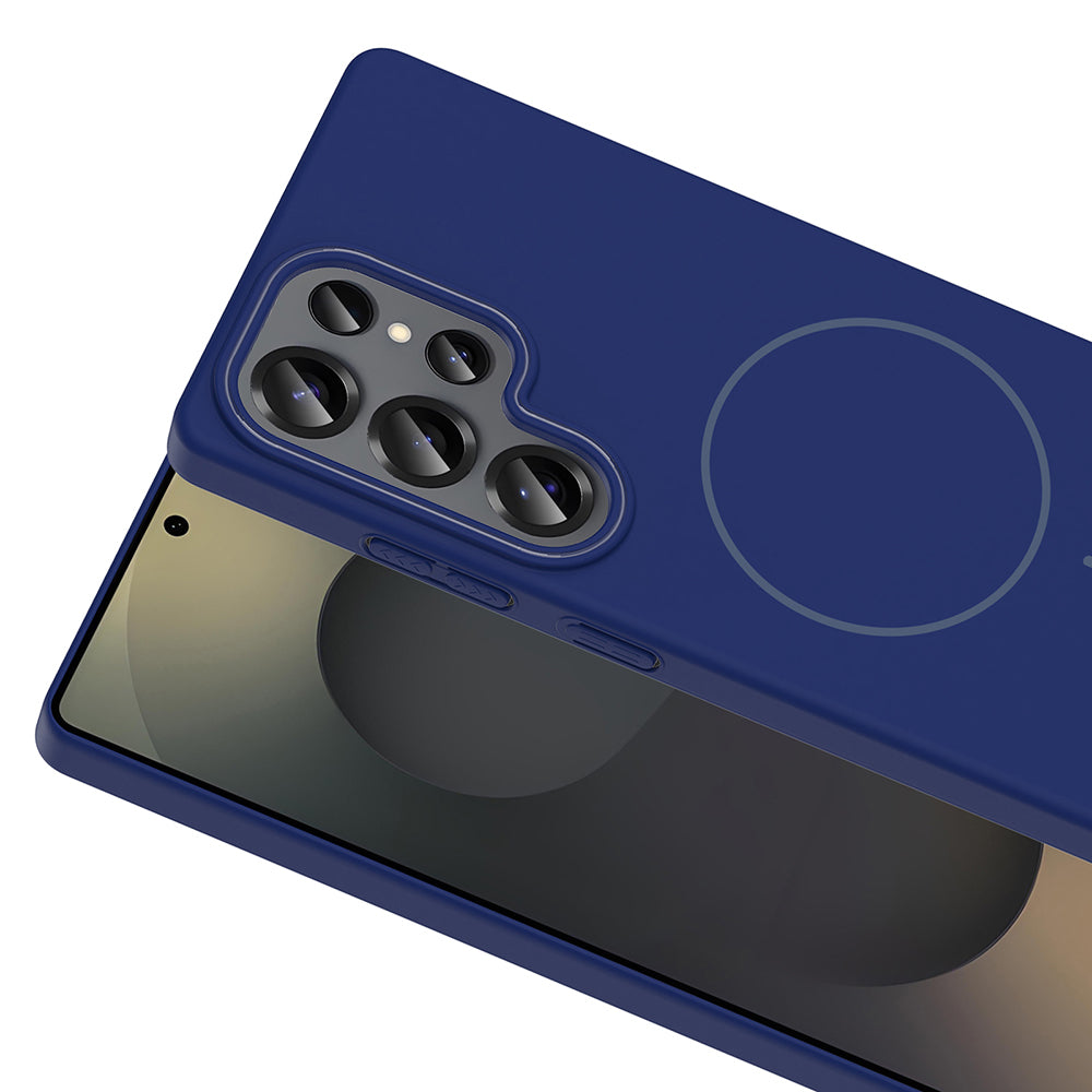 Galaxy S25 Ultra Kılıf M-safe Şarj Özellikli Zore Ruby Sert Kapak Siyah