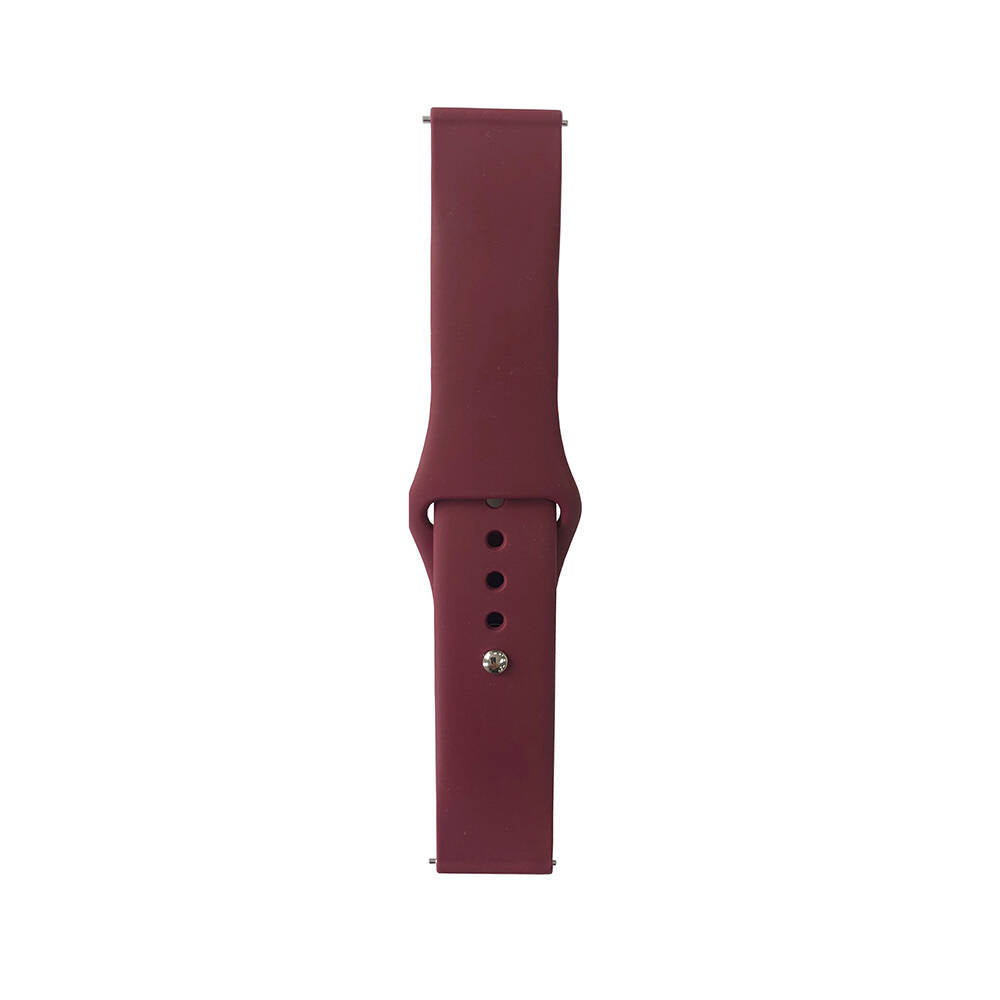 Galaxy Watch Active 2 44mm Band Serisi 20mm Klasik Kordon Silikon Strap Kayış Mor