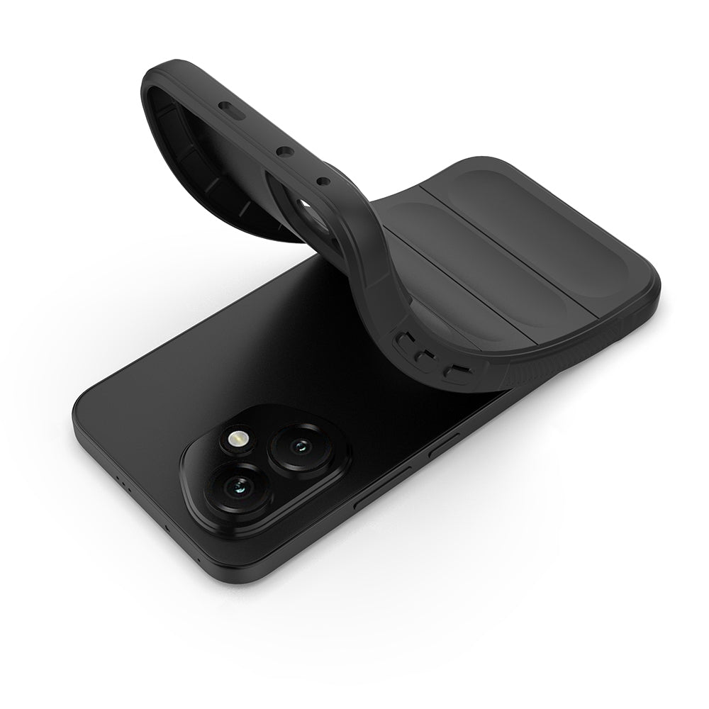 Honor 400 Kılıf Esnek TPU Oyuklu Arka Yüzey Tasarımlı Zore Etnik Silikon Kapak Koyu Yeşil