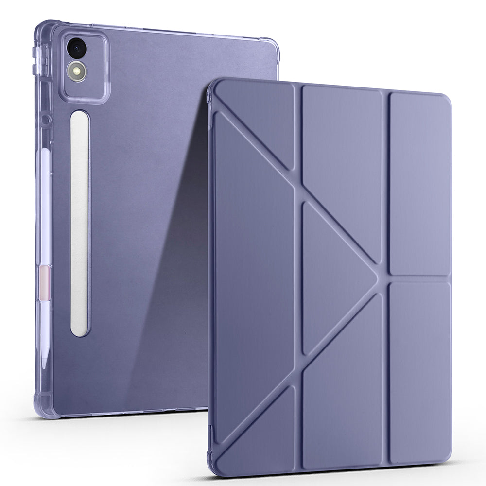 Lenovo Idea Tab Pro 12.7 TB-373FU Kılıf Zore Tri Folding Kalem Bölmeli Standlı Kılıf