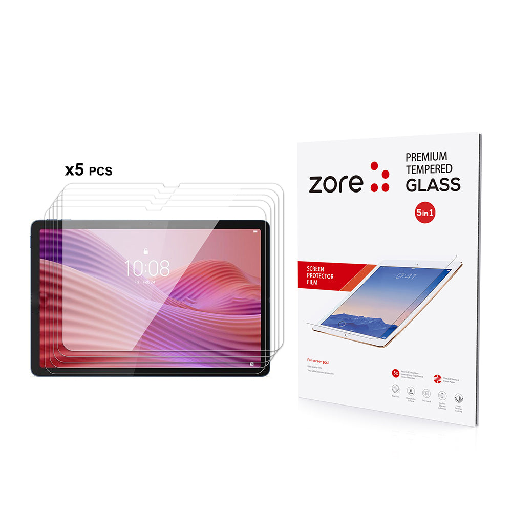 Lenovo Tab TB-311FU  Zore 5in1 Tablet Temperli Cam Ekran Koruyucu Şeffaf