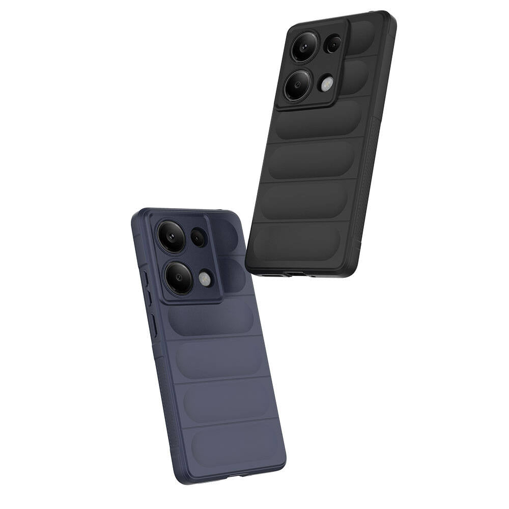 Redmi Note 13 Pro 4G Kılıf Esnek TPU Oyuklu Arka Yüzey Tasarımlı Zore Etnik Silikon Kapak Kırmızı