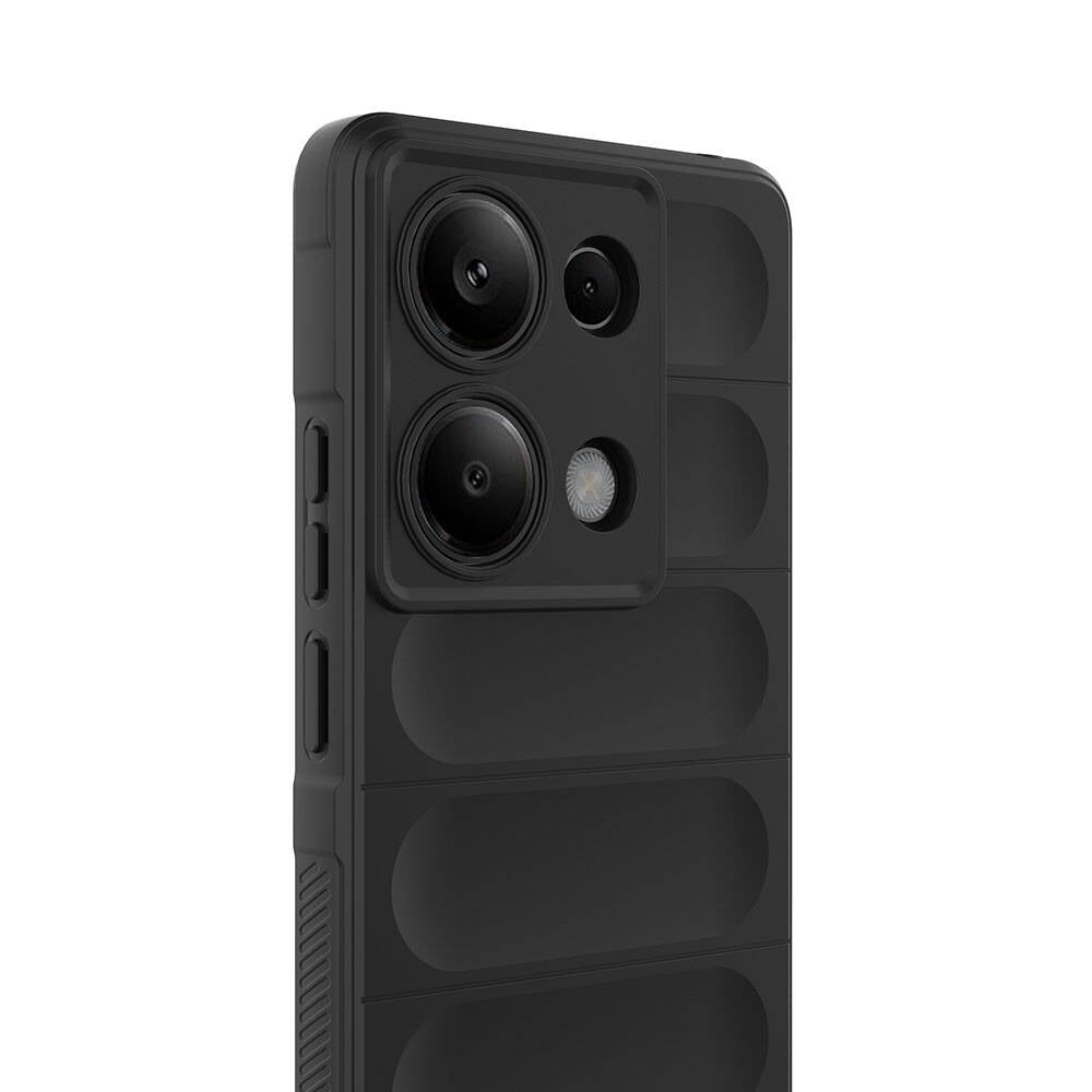 Redmi Note 13 Pro 4G Kılıf Esnek TPU Oyuklu Arka Yüzey Tasarımlı Zore Etnik Silikon Kapak Lacivert