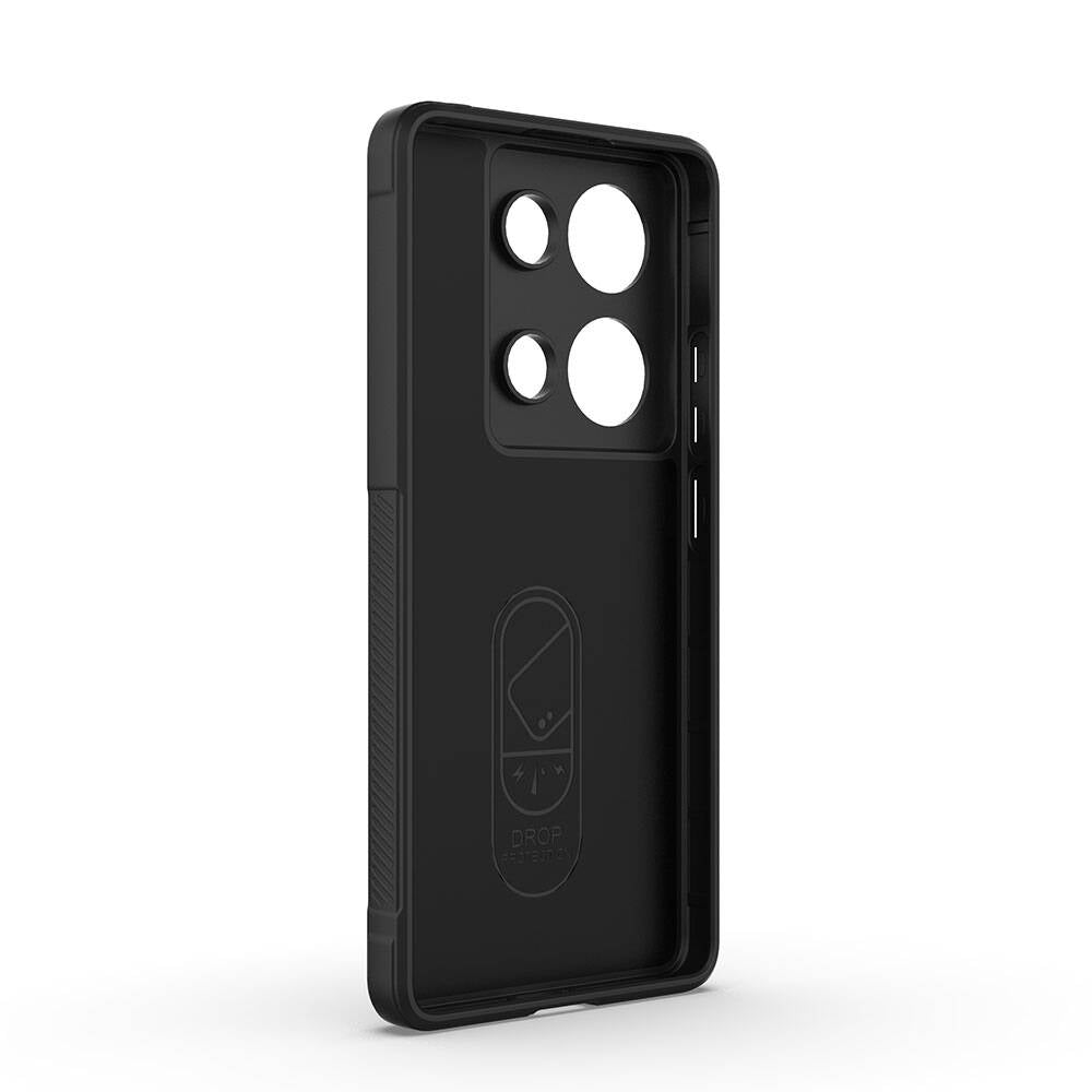 Redmi Note 13 Pro 4G Kılıf Esnek TPU Oyuklu Arka Yüzey Tasarımlı Zore Etnik Silikon Kapak Lacivert
