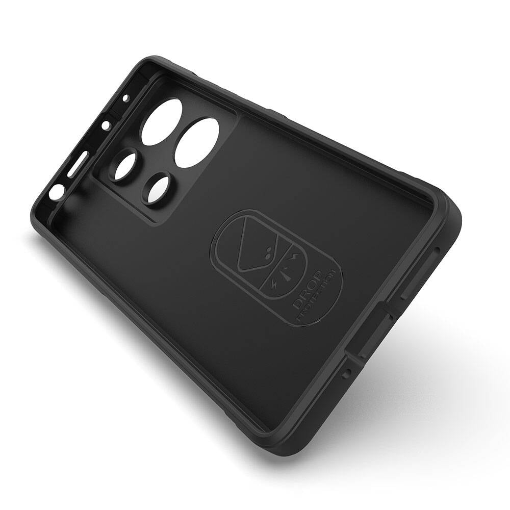 Redmi Note 13 Pro 4G Kılıf Esnek TPU Oyuklu Arka Yüzey Tasarımlı Zore Etnik Silikon Kapak Lacivert