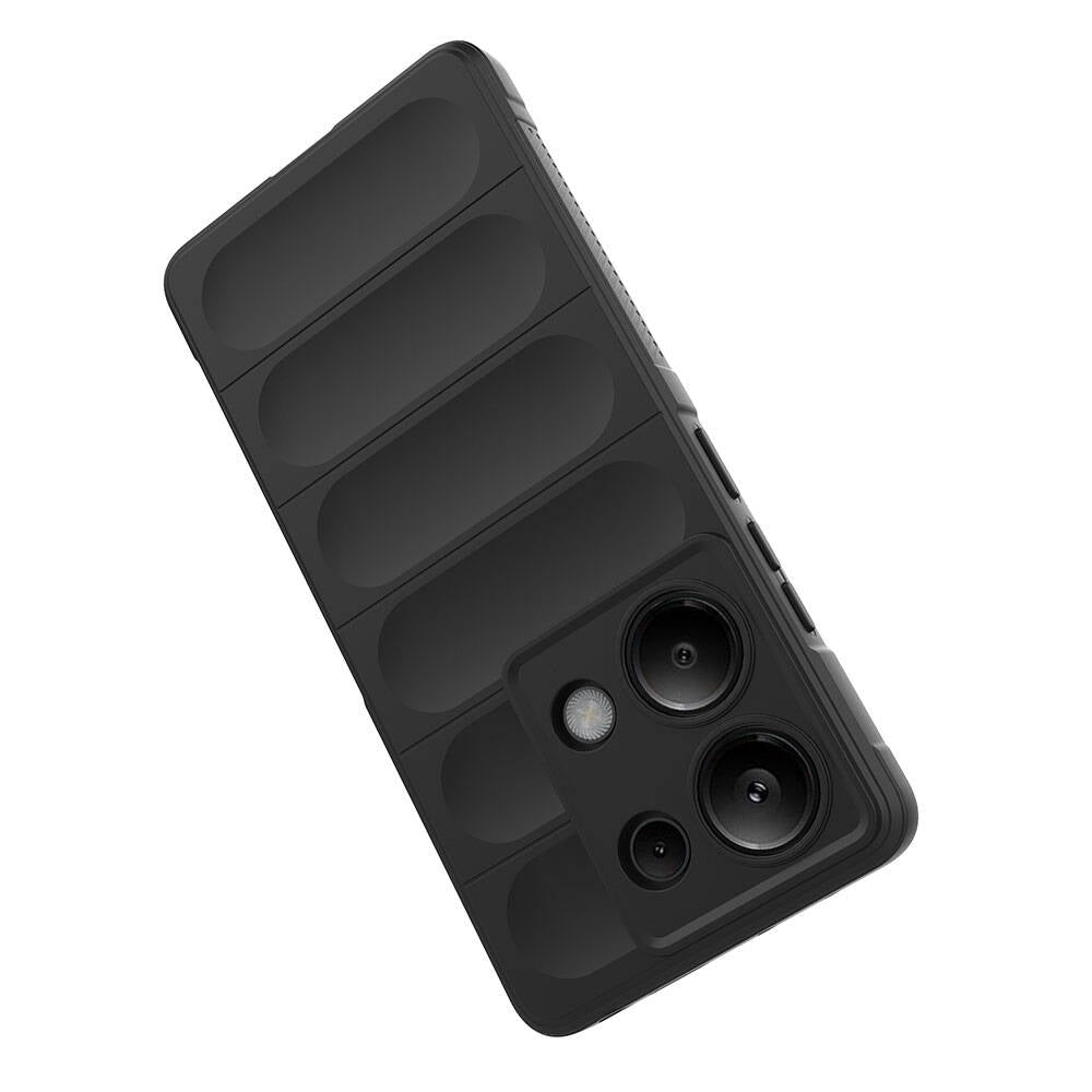 Redmi Note 13 Pro 4G Kılıf Esnek TPU Oyuklu Arka Yüzey Tasarımlı Zore Etnik Silikon Kapak Lacivert