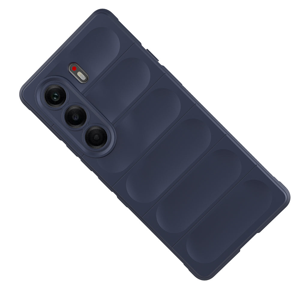 Tecno Camon 40 Pro Kılıf Esnek TPU Oyuklu Arka Yüzey Tasarımlı Zore Etnik Silikon Kapak Koyu Yeşil