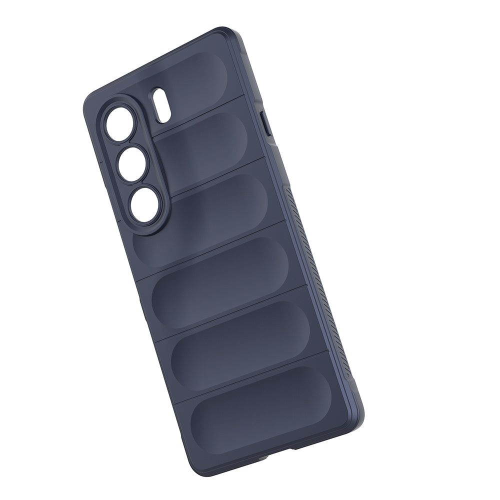 Tecno Camon 40 Pro Kılıf Esnek TPU Oyuklu Arka Yüzey Tasarımlı Zore Etnik Silikon Kapak Koyu Yeşil