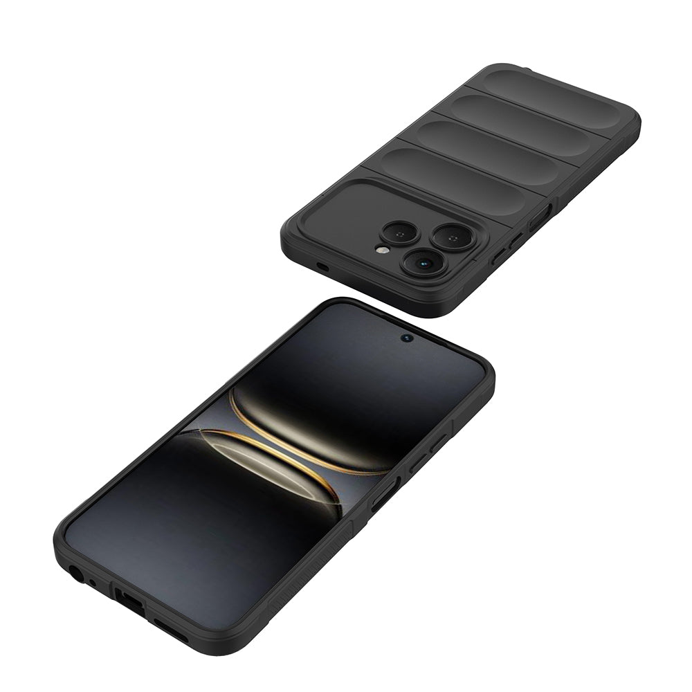 Tecno Spark 40 Kılıf Esnek TPU Oyuklu Arka Yüzey Tasarımlı Zore Etnik Silikon Kapak Koyu Yeşil