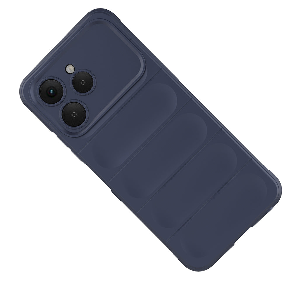 Tecno Spark 40 Kılıf Esnek TPU Oyuklu Arka Yüzey Tasarımlı Zore Etnik Silikon Kapak Siyah