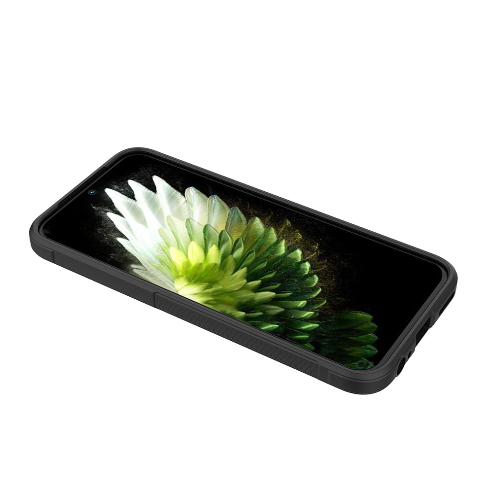 Tecno Spark 40 Pro Kılıf Esnek TPU Oyuklu Arka Yüzey Tasarımlı Zore Etnik Silikon Kapak Siyah