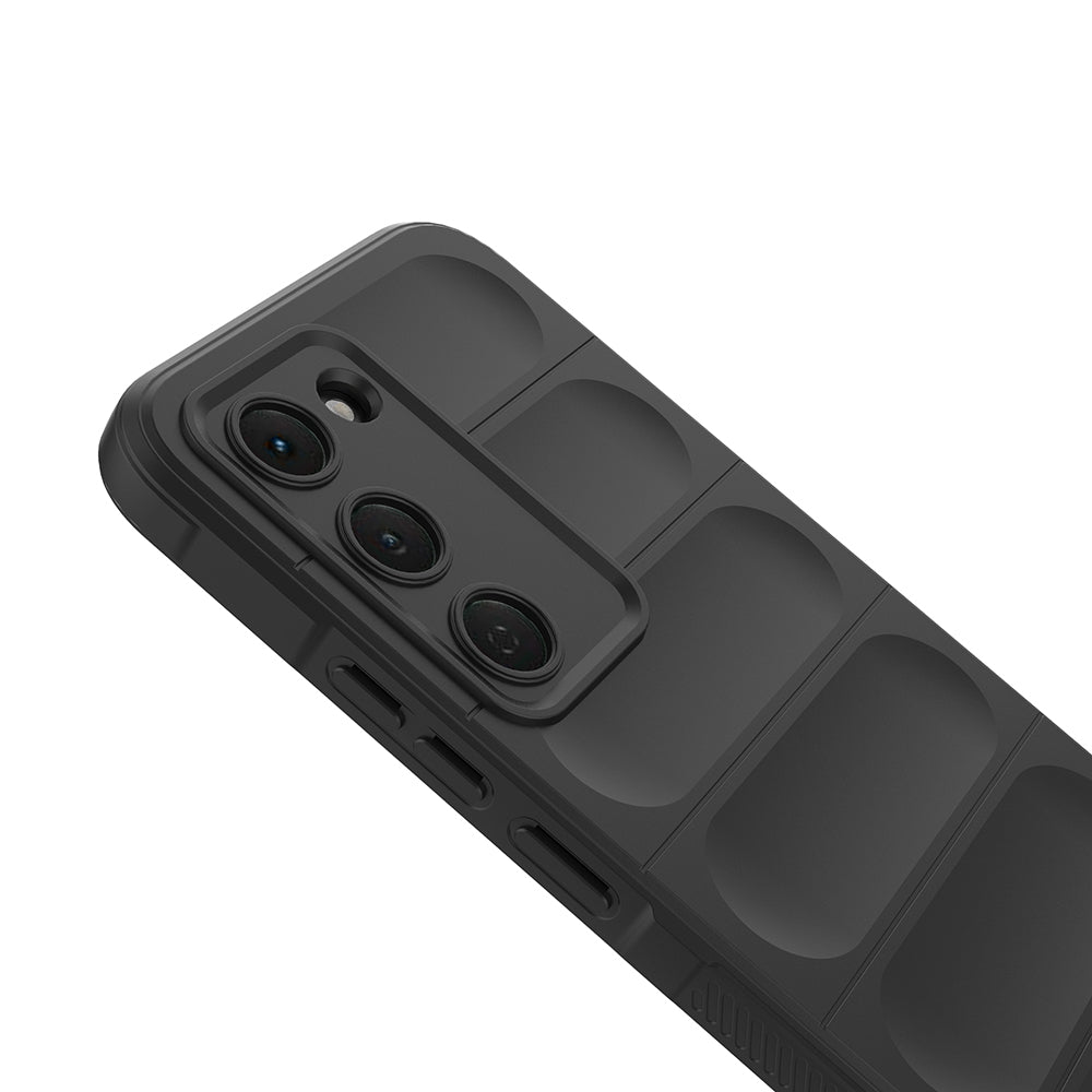 Tecno Spark 40 Pro Kılıf Esnek TPU Oyuklu Arka Yüzey Tasarımlı Zore Etnik Silikon Kapak Koyu Yeşil