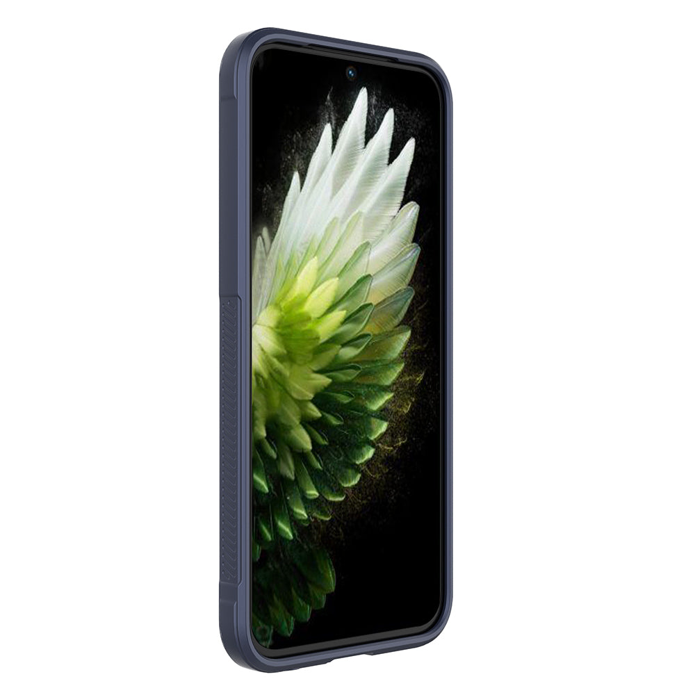 Tecno Spark 40 Pro Kılıf Esnek TPU Oyuklu Arka Yüzey Tasarımlı Zore Etnik Silikon Kapak Lacivert