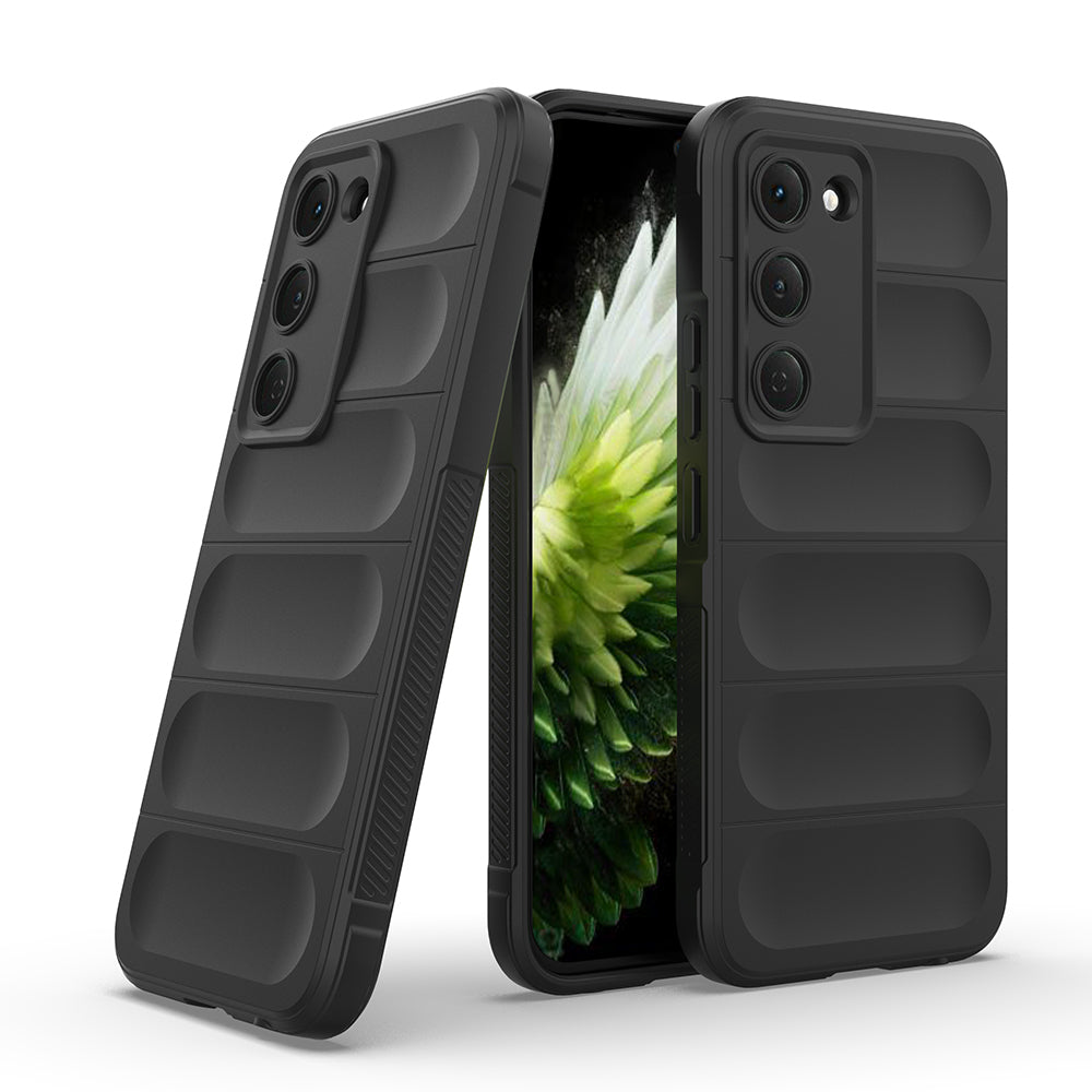 Tecno Spark 40 Pro Kılıf Esnek TPU Oyuklu Arka Yüzey Tasarımlı Zore Etnik Silikon Kapak Lacivert