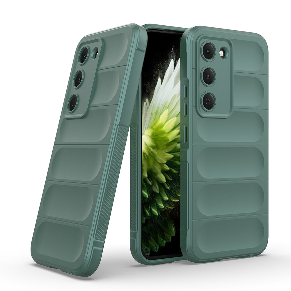 Tecno Spark 40 Pro Kılıf Esnek TPU Oyuklu Arka Yüzey Tasarımlı Zore Etnik Silikon Kapak Lacivert