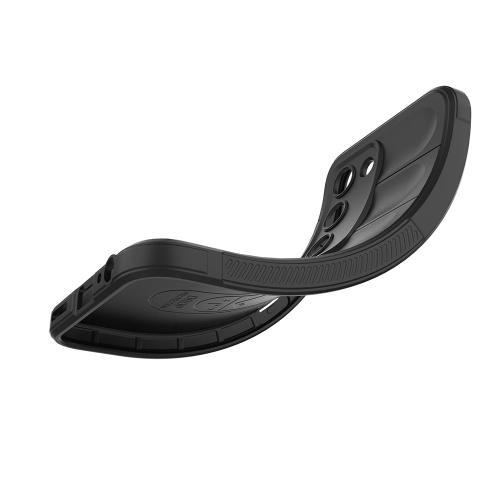 Tecno Spark 40 Pro Kılıf Esnek TPU Oyuklu Arka Yüzey Tasarımlı Zore Etnik Silikon Kapak Siyah