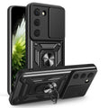 Tecno Spark 40 Pro Kılıf Magnetik Standlı Kamera Korumalı Zore Sürgülü Vega Kapak