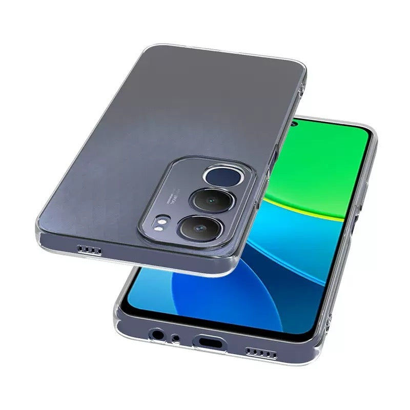 Vivo Y19S Kılıf Zore Süper Silikon Kapak Şeffaf