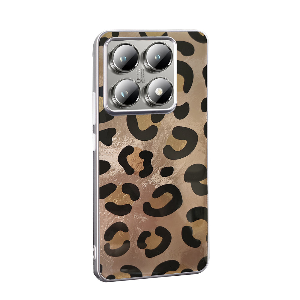 Xiaomi 14T Kılıf Desenli Zore Mep Kapak Gold Leopar