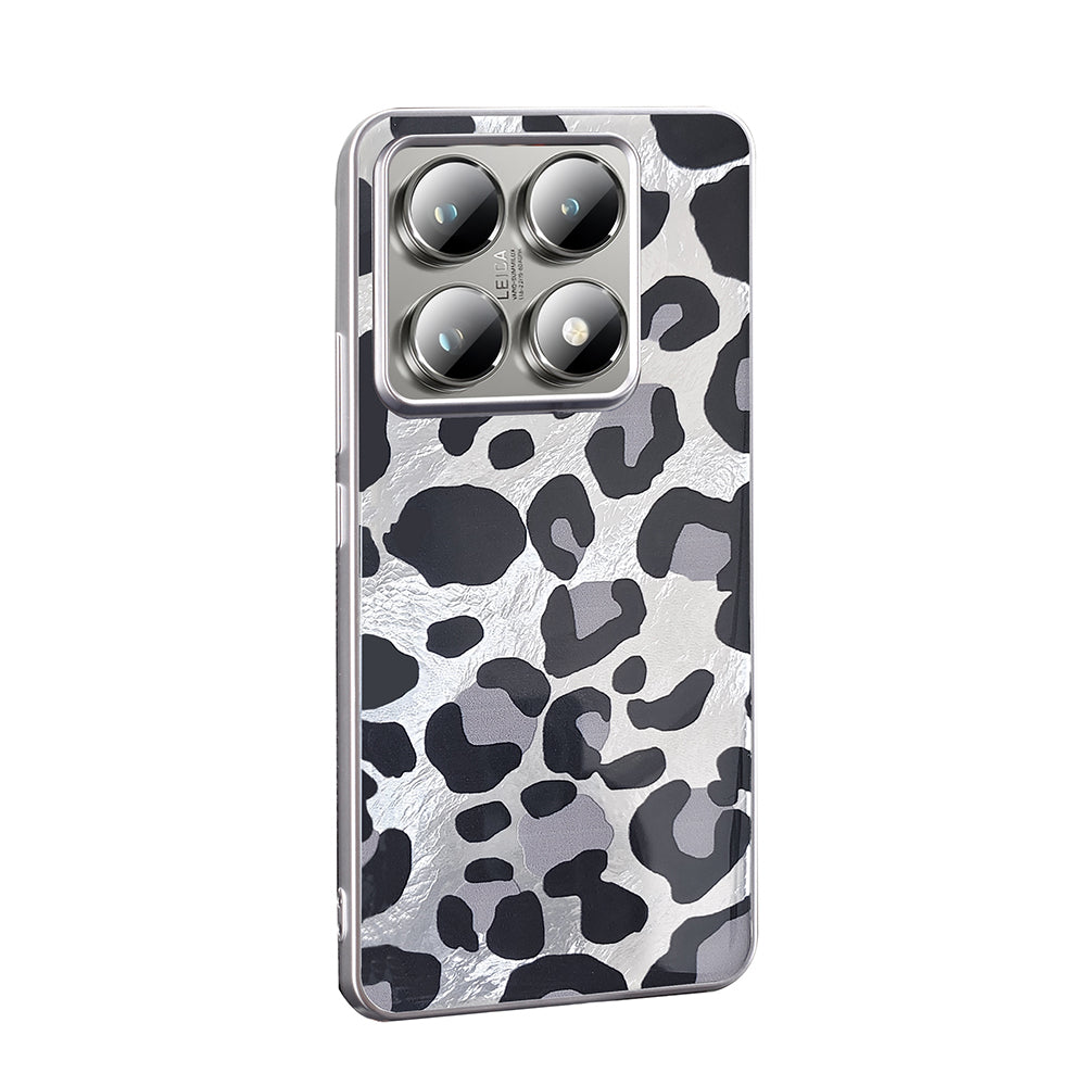 Xiaomi 14T Pro Kılıf Desenli Zore Mep Kapak Gri Leopar
