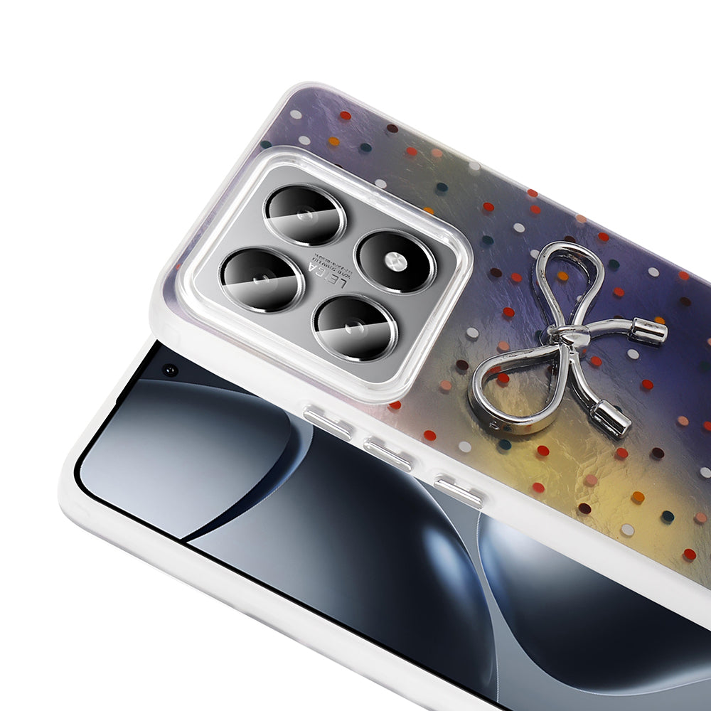 Xiaomi 14T Pro Kılıf Kamera Korumalı Figürlü Zore Ponti Silikon Kapak Açık Pembe