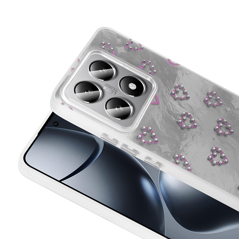 Xiaomi 14T Pro Kılıf Kamera Korumalı Figürlü Zore Ponti Silikon Kapak Beyaz