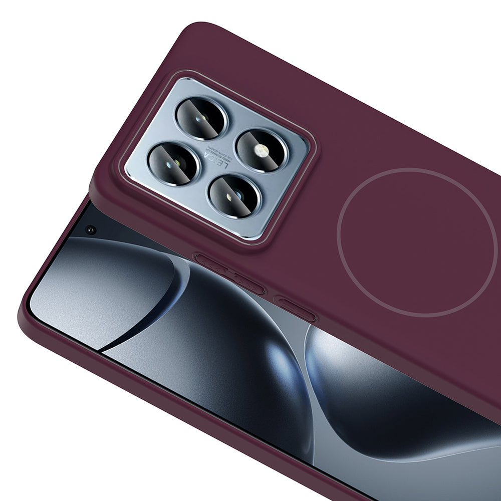 Xiaomi 14T Pro Kılıf M-safe Şarj Özellikli Zore Ruby Sert Kapak Lacivert