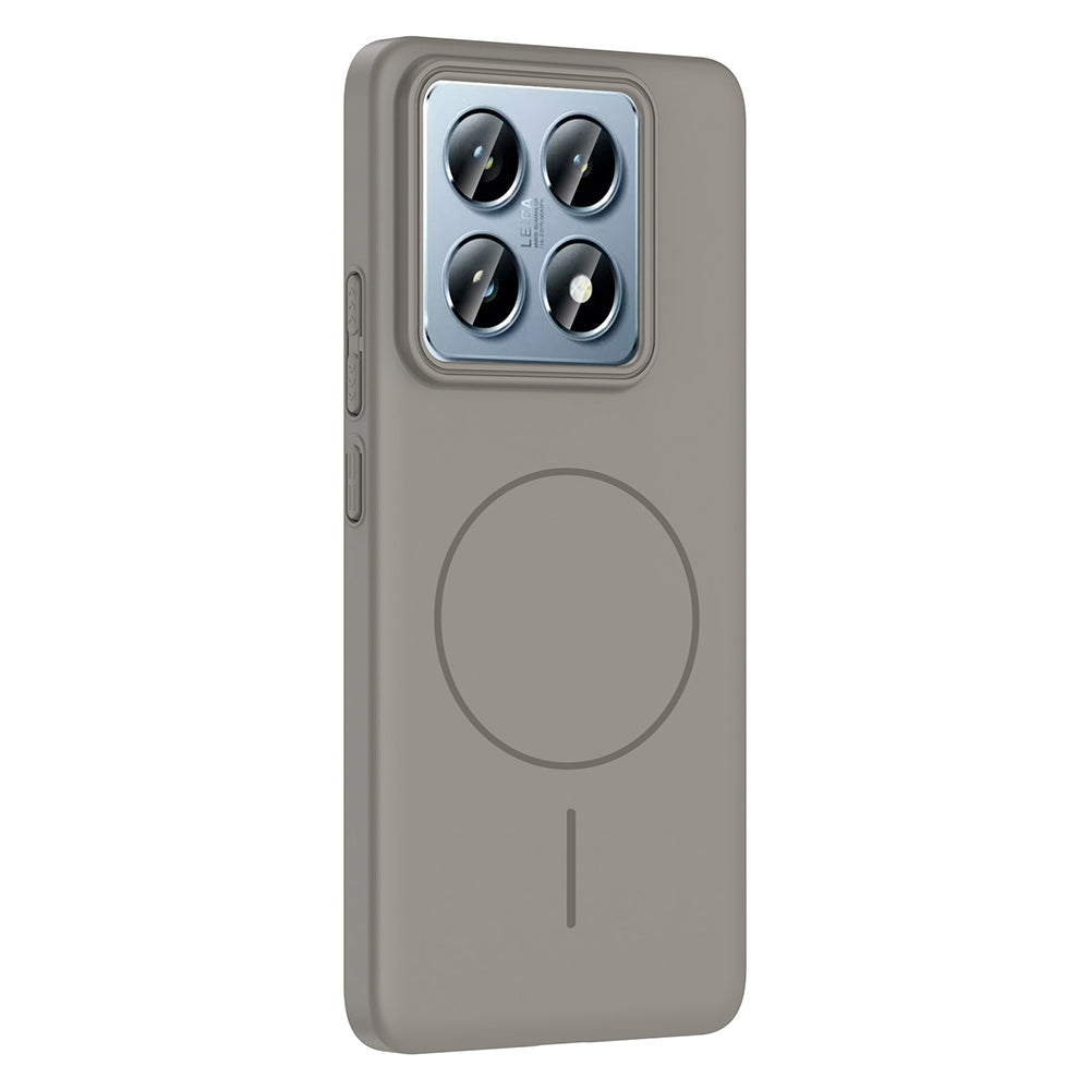 Xiaomi 14T Pro Kılıf M-safe Şarj Özellikli Zore Ruby Sert Kapak Gri
