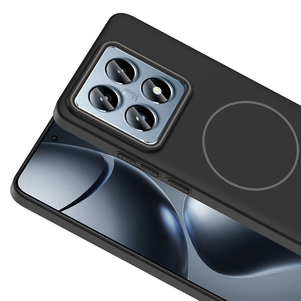 Xiaomi 14T Pro Kılıf M-safe Şarj Özellikli Zore Ruby Sert Kapak Siyah