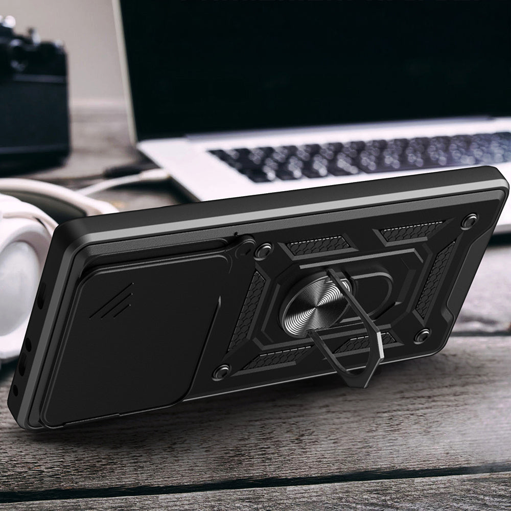 Xiaomi 15T Pro Kılıf Magnetik Standlı Kamera Korumalı Zore Sürgülü Vega Kapak