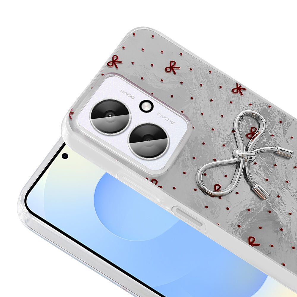 Xiaomi C65 Kılıf Kamera Korumalı Figürlü Zore Ponti Silikon Kapak Beyaz