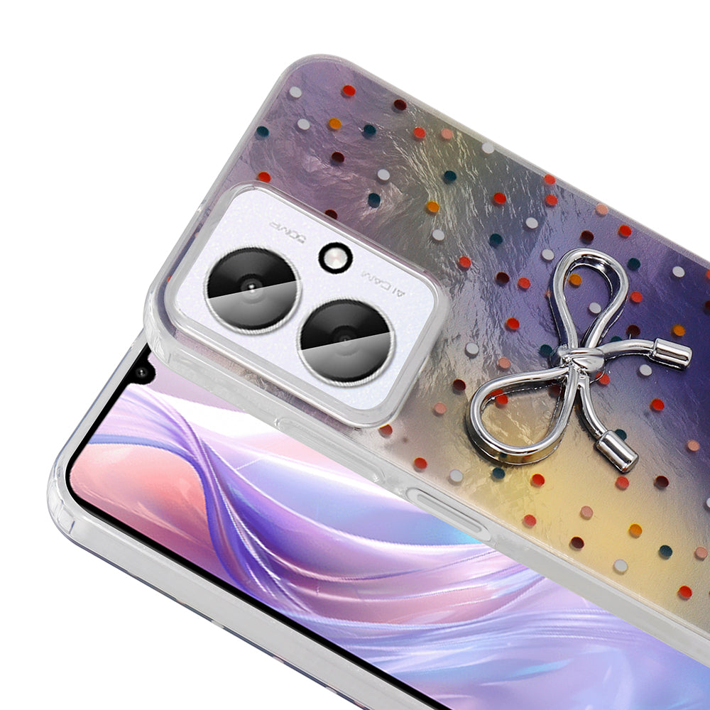 Xiaomi C65 Kılıf Kamera Korumalı Figürlü Zore Ponti Silikon Kapak Beyaz