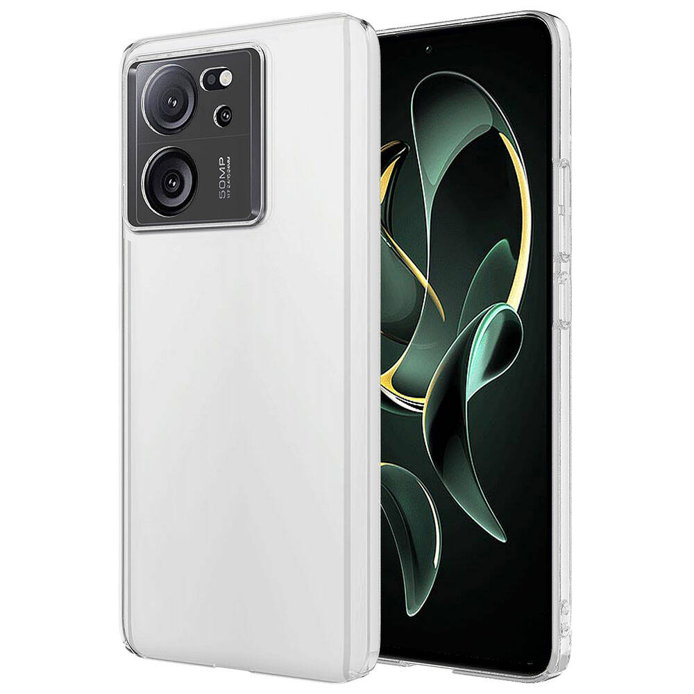 Xiaomi Mi 13T Kılıf Nano Oleofobik Özellikli Sert Arka Yüzey Zore Droga Kapak Renksiz