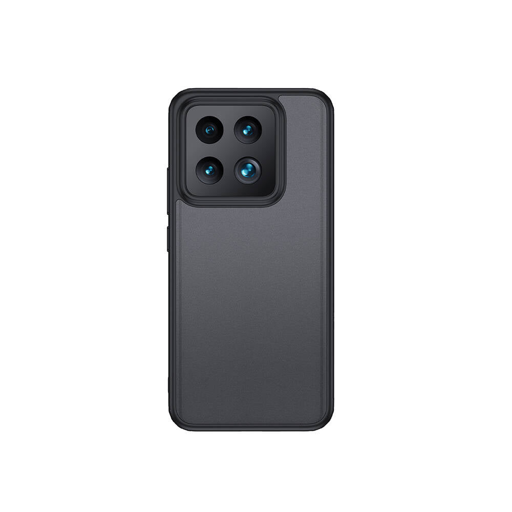 Xiaomi Mi 14 Kılıf Sert PC Arka Yüzey Wireless Şarj Özellikli Zore Flet M-safe Kapak Siyah