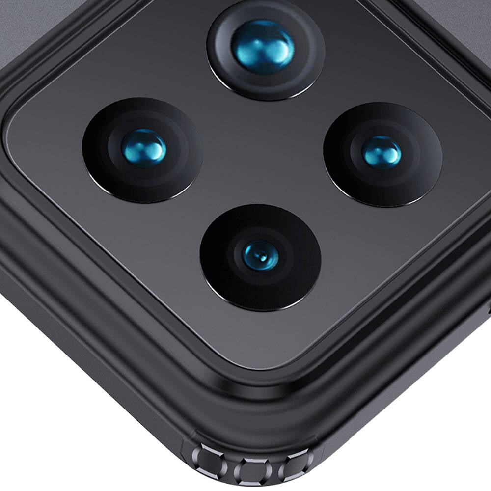 Xiaomi Mi 14 Kılıf Sert PC Arka Yüzey Wireless Şarj Özellikli Zore Flet M-safe Kapak Siyah