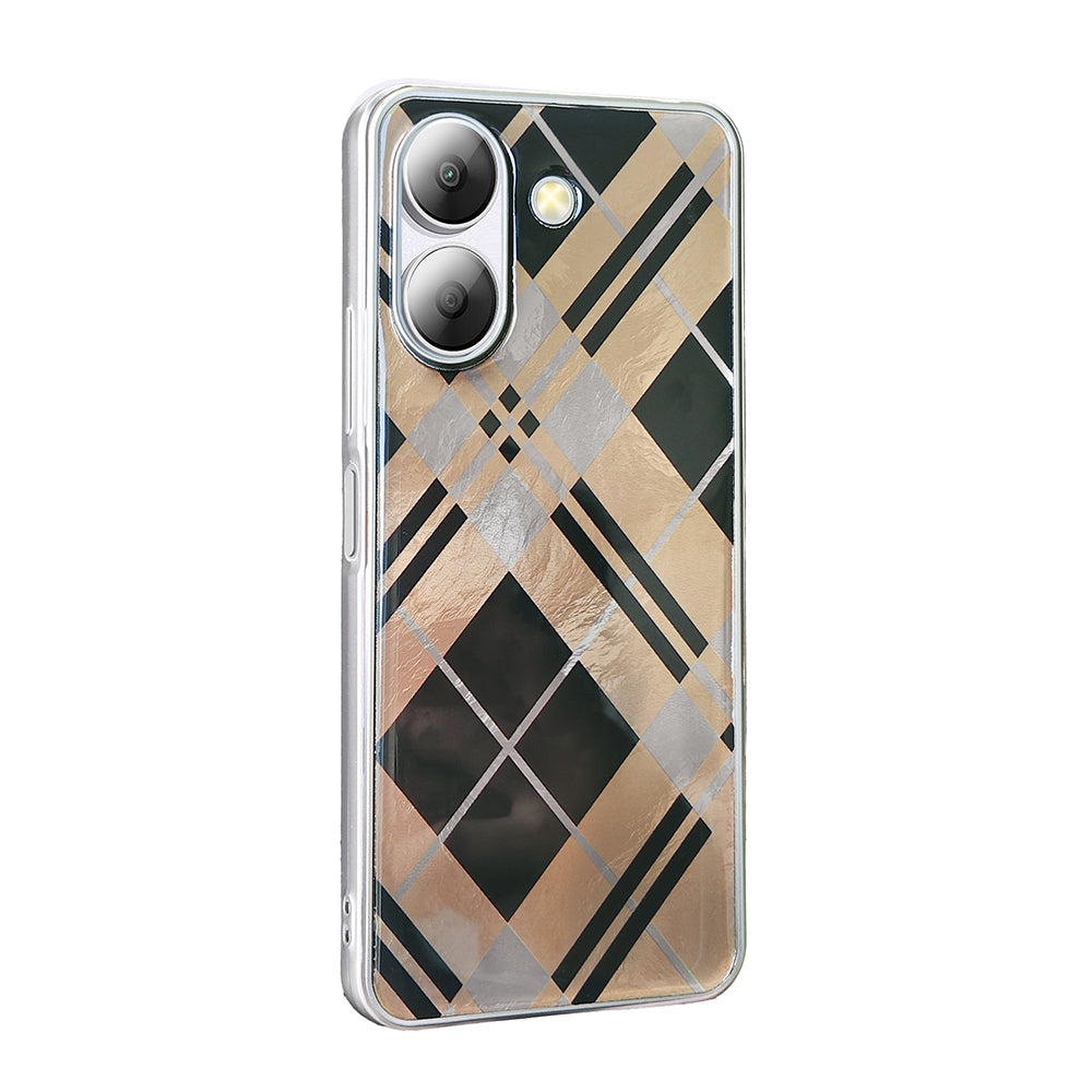 Xiaomi Poco C65 Kılıf Desenli Zore Mep Kapak Gri Leopar