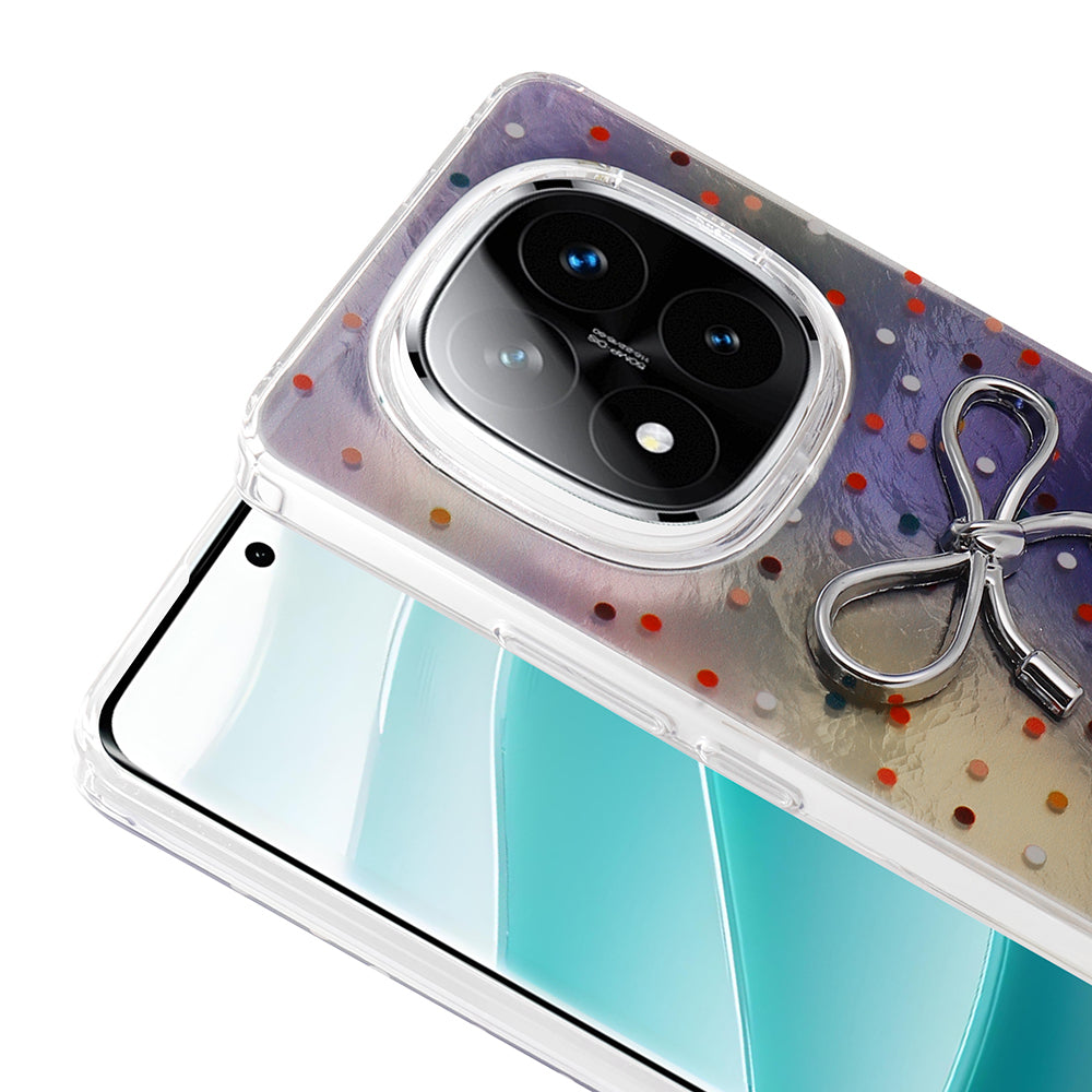 Xiaomi Poco X7 Kılıf Kamera Korumalı Figürlü Zore Ponti Silikon Kapak Lila