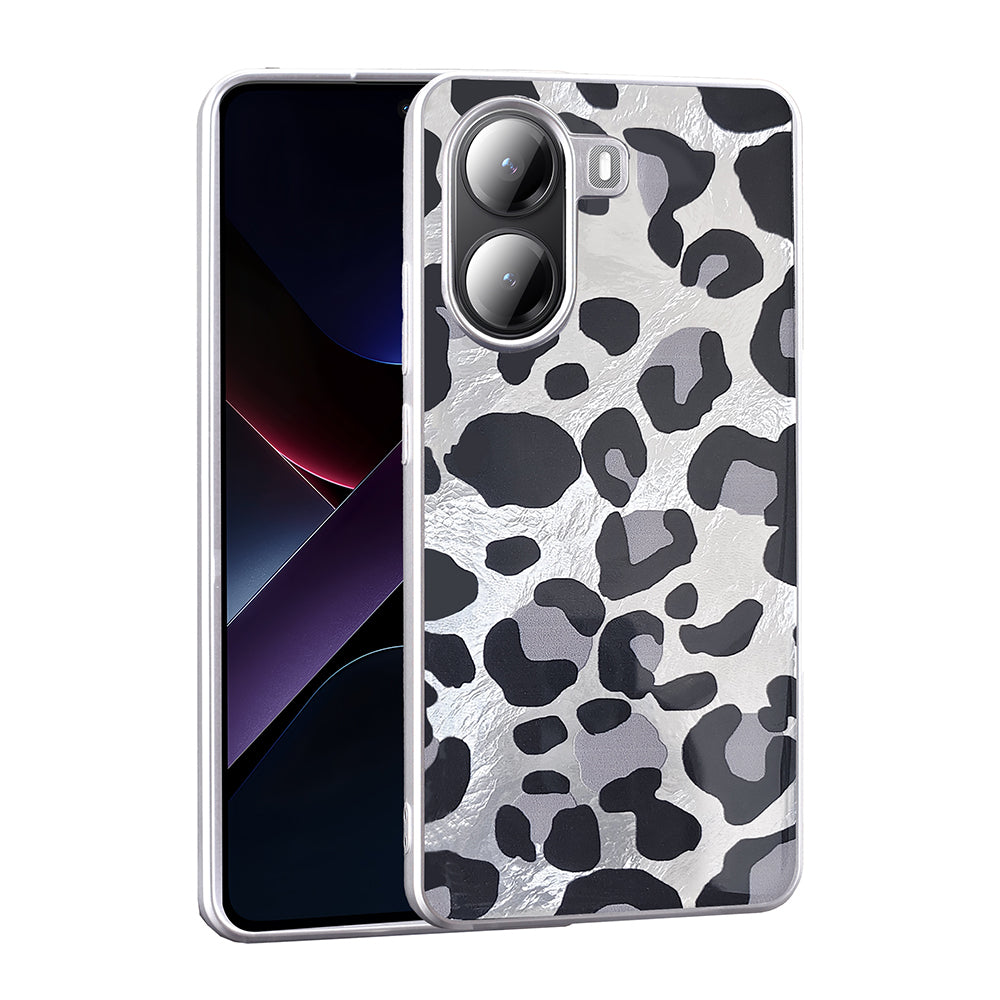 Xiaomi Poco X7 Pro Kılıf Desenli Zore Mep Kapak Gri Leopar