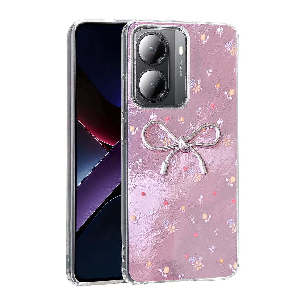 Xiaomi Poco X7 Pro Kılıf Kamera Korumalı Figürlü Zore Ponti Silikon Kapak Lila