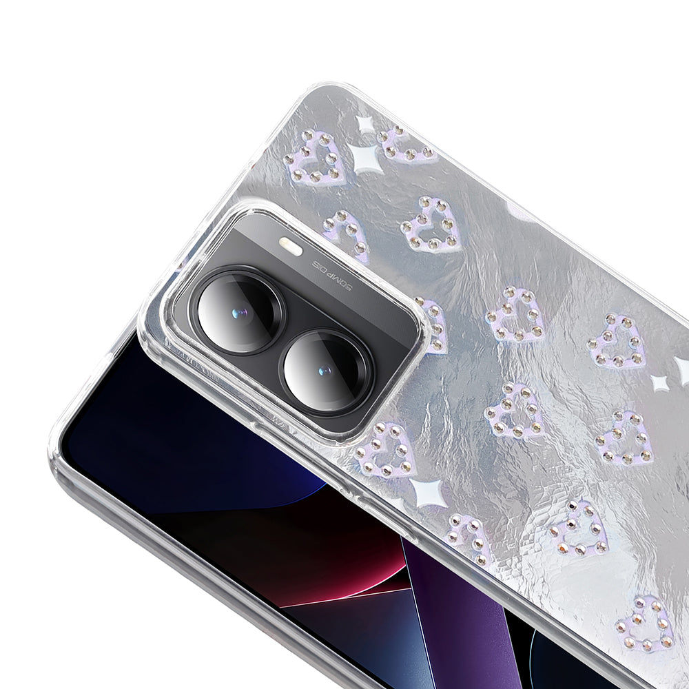 Xiaomi Poco X7 Pro Kılıf Kamera Korumalı Figürlü Zore Ponti Silikon Kapak Lila