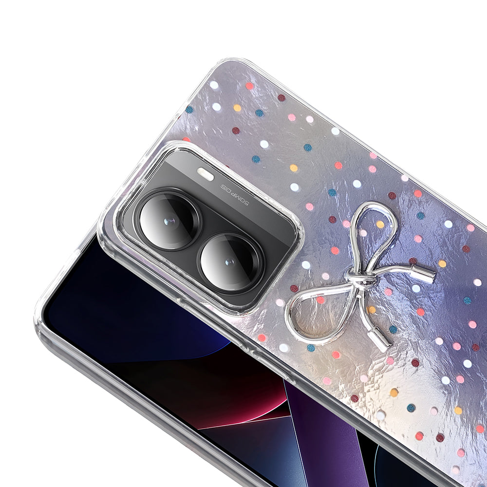 Xiaomi Poco X7 Pro Kılıf Kamera Korumalı Figürlü Zore Ponti Silikon Kapak Beyaz