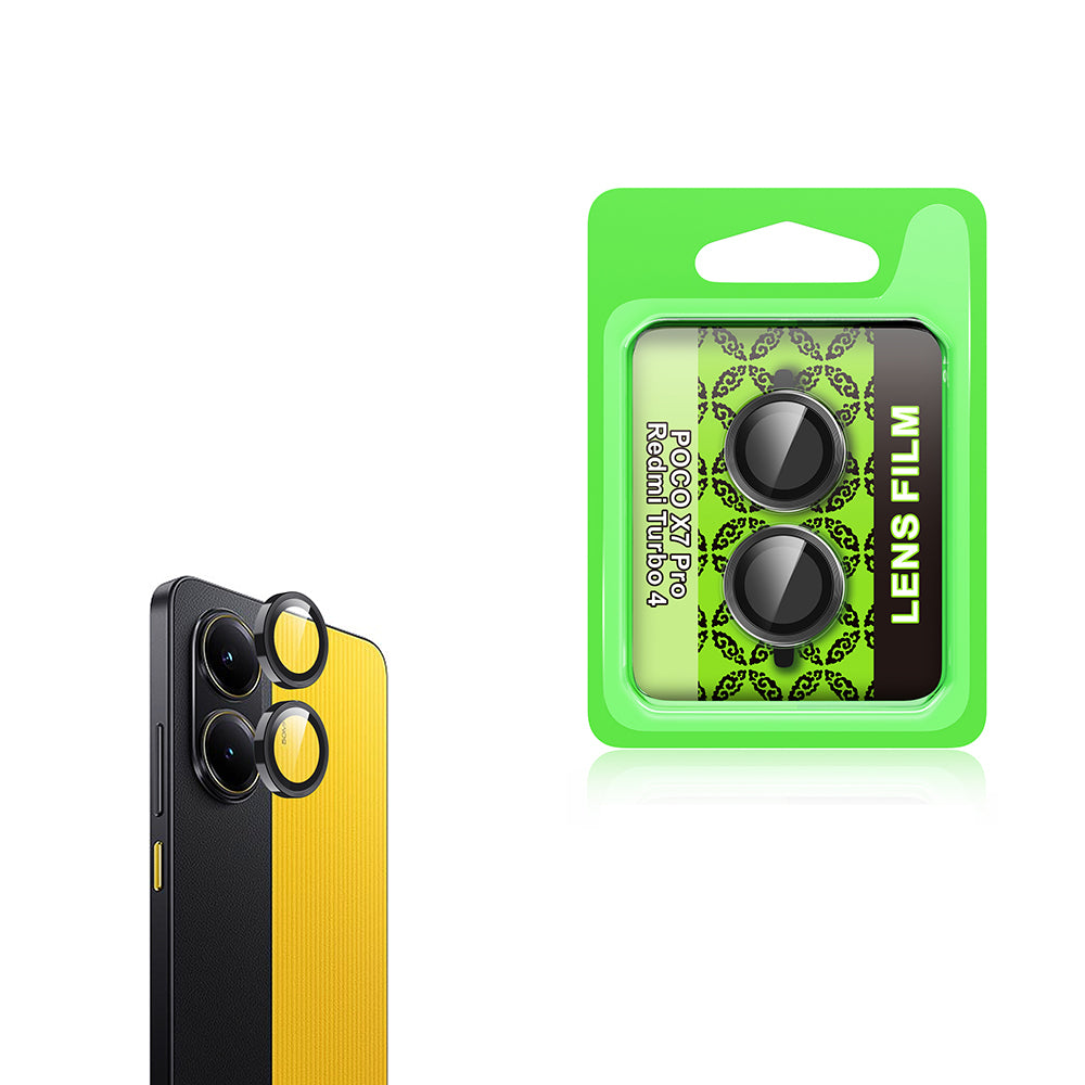 Xiaomi Poco X7 Pro Zore CL-07 Kamera Lens Koruyucu Siyah