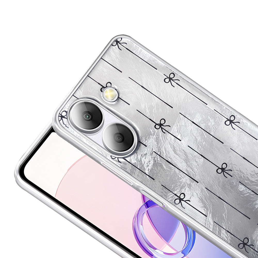 Xiaomi Redmi 13C Kılıf Desenli Zore Mep Kapak Gri Leopar