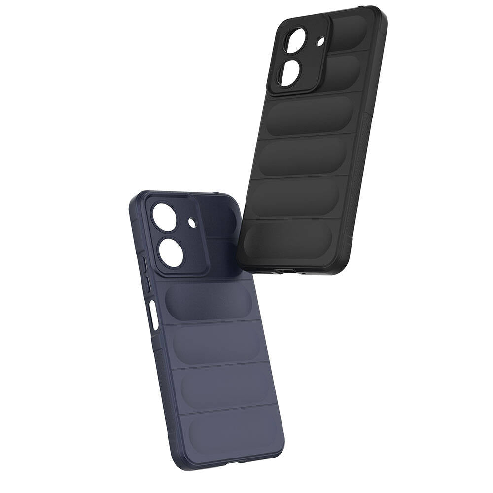 Xiaomi Redmi 13C Kılıf Esnek TPU Oyuklu Arka Yüzey Tasarımlı Zore Etnik Silikon Kapak Siyah