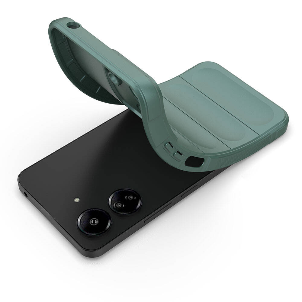 Xiaomi Redmi 13C Kılıf Esnek TPU Oyuklu Arka Yüzey Tasarımlı Zore Etnik Silikon Kapak Lacivert