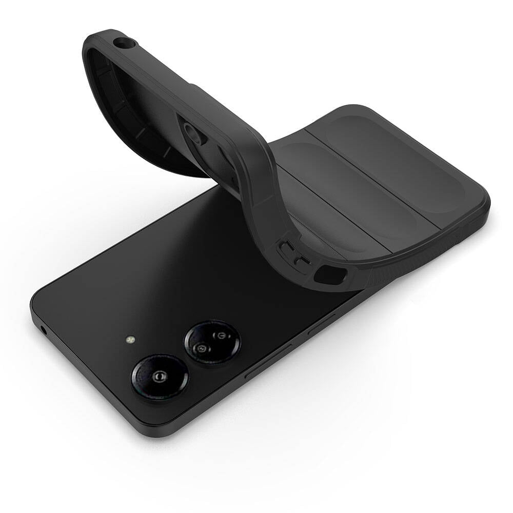 Xiaomi Redmi 13C Kılıf Esnek TPU Oyuklu Arka Yüzey Tasarımlı Zore Etnik Silikon Kapak Kırmızı