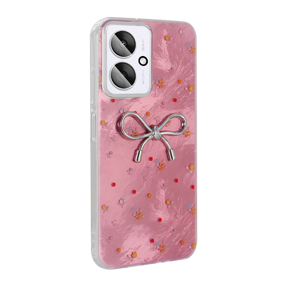 Xiaomi Redmi 13C Kılıf Kamera Korumalı Figürlü Zore Ponti Silikon Kapak Lila