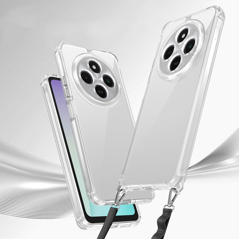 Xiaomi Redmi 14C 4G Kılıf Airbagli Takılabilir Askı Aparatlı Zore Snap Silikon Kapak Şeffaf