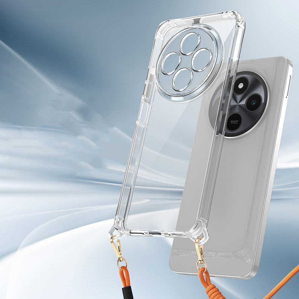 Xiaomi Redmi 14C 4G Kılıf Airbagli Takılabilir Askı Aparatlı Zore Snap Silikon Kapak Şeffaf