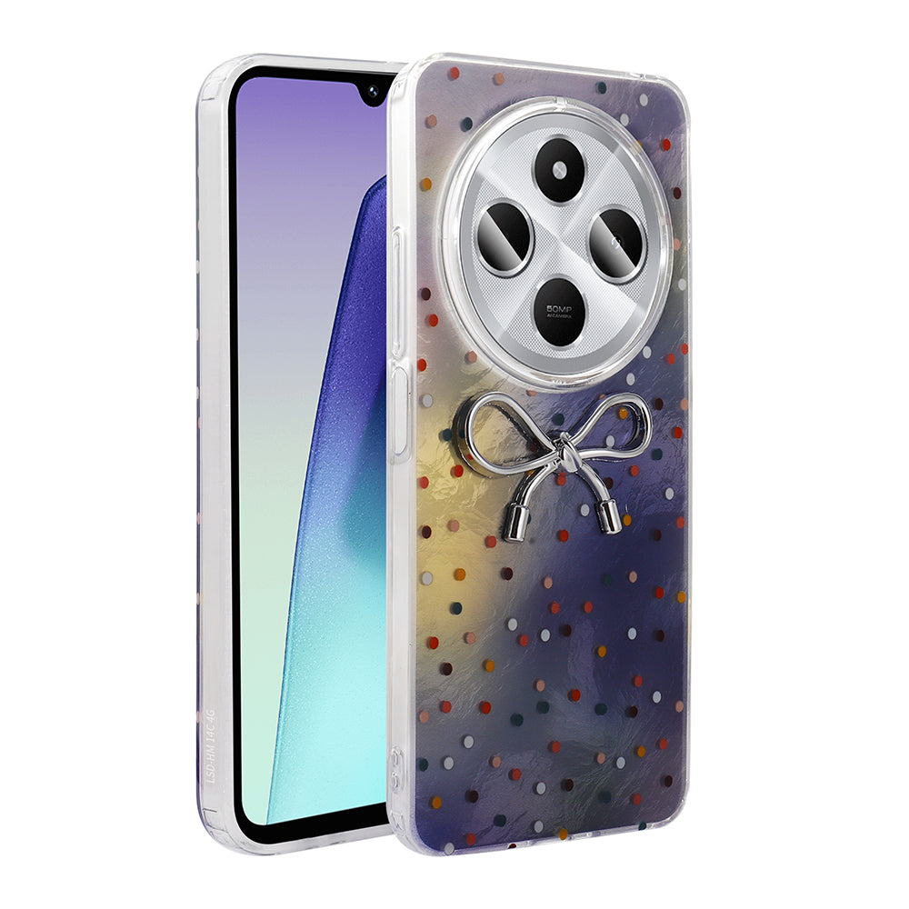 Xiaomi Redmi 14C 4G Kılıf Kamera Korumalı Figürlü Zore Ponti Silikon Kapak Açık Mavi